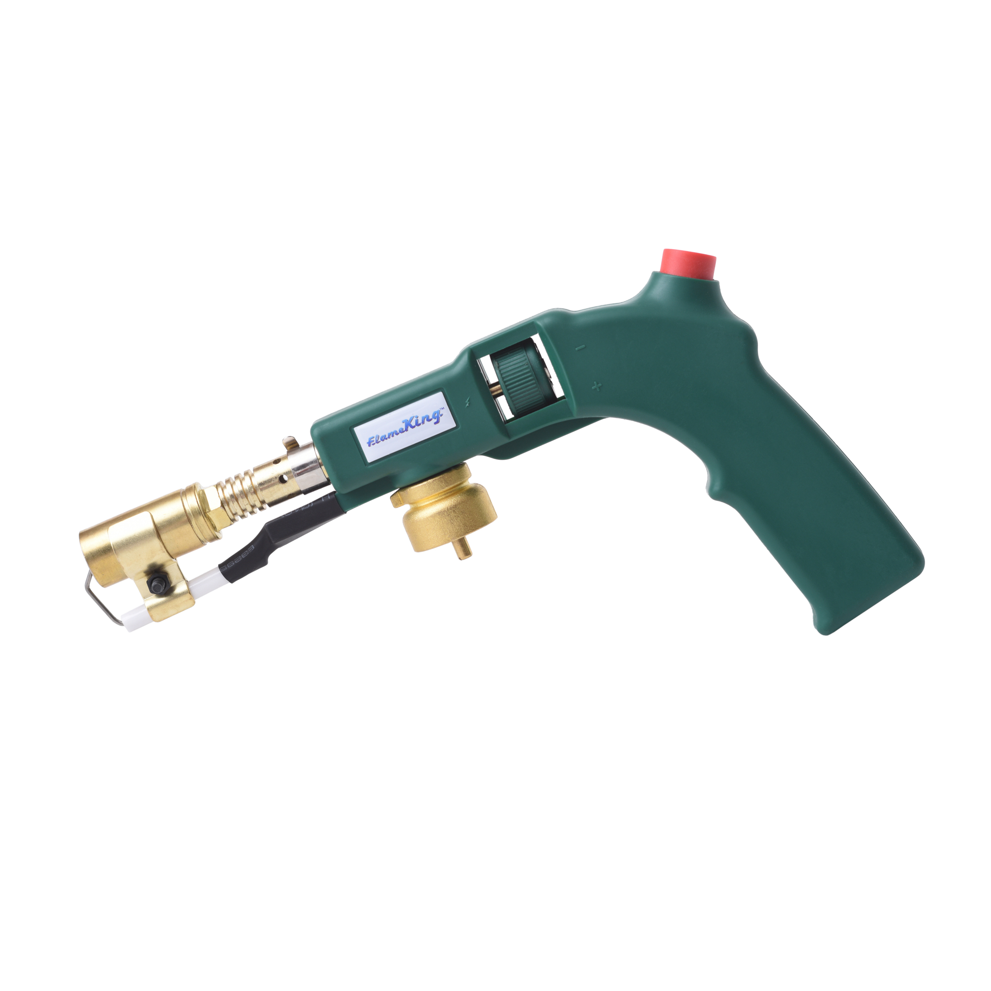 Flame King, Propane Torch w/ Electric Start Comfort Handle, Included (qty.) 1 Material Brass, Compatible With 1 lb propane cylinders, MAPP, and MAP-PRO, Model# YSNAX1-085